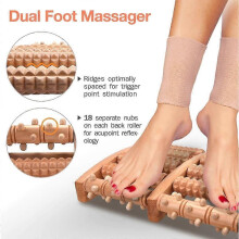 Foot Roller Wooden Massagers Wooden Reflexology Foot Massager Plantar Fasciitis Foot Pain Relief Spasm Edema Home Office Use
