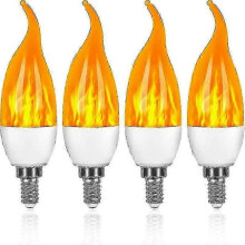 Dekorativ 3W E14 LED-pære med flammeeffekt