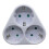 Socket Distributor 3-Way EU Compatible with De Wyelv Multiple Power Socket 1