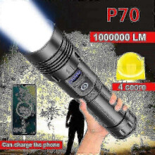 Latarka taktyczna LED o mocy 1000000 lumenów – akumulatorowa lampa robocza do użytku na zewnątrz i w sytuacjach awaryjnych