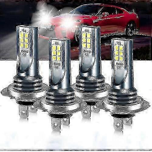 4x H7 LED Headlight Bulbs 6000K White 60000lm High Low Beam