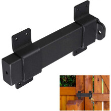 7,5" Hochleistungs-Sicherheits-Schieberiegel mit Vorhängeschlossloch, verstellbarer Torriegel für Holzzäune, Scheunentore, Innen- und