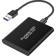 Tragbare externe Festplatte mit 2 TB, wasserdicht und stoßfest, schwarz, zuverlässiger Speicher für Laptops und PCs