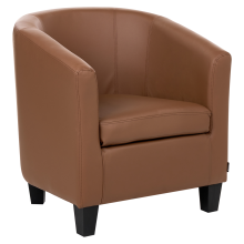 Armchair BORWICK Faux Leather Brown