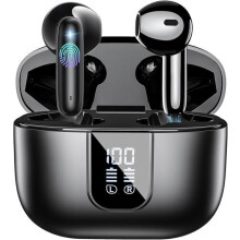 Trådlösa hörlurar, ANC-modell, Bluetooth 5.3, IPX6 vattentät, 30 timmars speltid, brusreducerande in-ear-hörlurar