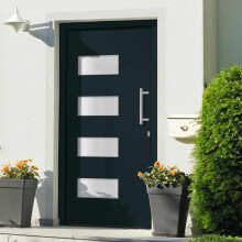 vidaXL Haustür Aluminium und PVC Anthrazit 110x210 cm