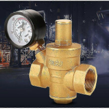 Dn20 Brass Adjustable Water Pressure Reducing Valve with Pressure Meter Gauge, Brass Water Pressure Adjustable Reducer (Dn20)