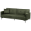 Beliani Sofa Bed 3 Seater LUCAN Fabric Dark Green 4