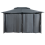 Beliani Gazebo COLOS 400 cm 300 cm Metal Graphite Grey 4