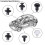 100-Piece Universal Plastic Rivet Clip Kit for Car Bumpers, Replacement Fastener Set with Removal Tool 3