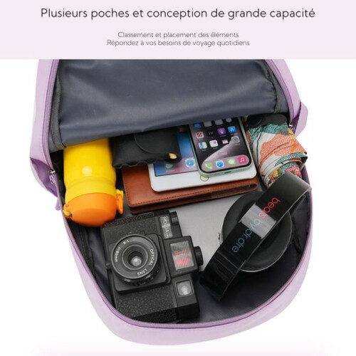 Solid Color School Backpack 45x30x18cm Korean Campus Style Large Capacity Student Bag for Daily Use 2