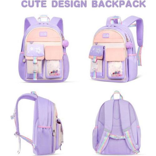 Girls Backpack, Children's School Bag, 19L Waterproof Durable Rucksack, RIWILL 2
