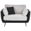 Beliani Armchair BOLGA Fabric Black 4
