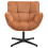 Beliani Swivel Armchair AUMA Fabric Orange 4
