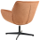 Beliani Swivel Armchair AUMA Fabric Orange 5