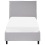Beliani Bed Fabric SENNEZ 90 x 200 cm (EU Single) Light Grey 4