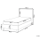Beliani Bed Fabric SENNEZ 90 x 200 cm (EU Single) Light Grey 3