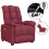 VidaXL vidaXL Massagesessel Elektrisch Weinrot Stoff 2