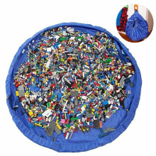 Sac de rangement pour jouets et tapis de jeu pour enfants, organisateur de jouets Ă cordon pour chambre d'enfant, sac de rangement soup
