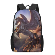 Sac à dos scolaire à motif cheval 3D pour enfants (filles et garçons), sac à dos décontracté pour livres, grande capacité.