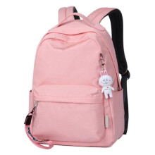 Sac à dos scolaire imperméable pour enfants, modèle unisexe pour adolescents et étudiants, couleur unie, rose