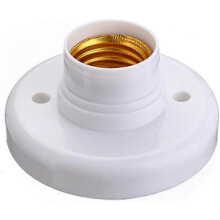 Lot de 4 douilles E27, supports de lampe E27 Ă base Ă vis ronde en plastique, douille pour applique murale E27, douille Ă vis ronde