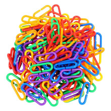 150 maillons de chaîne en plastique avec crochets et attaches en C arc-en-ciel - Jouet éducatif pour enfants