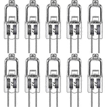 Lot de 10 ampoules halogènes G4 10 W 12 V, capsule transparente, culot 2 broches, blanc chaud, dimmables