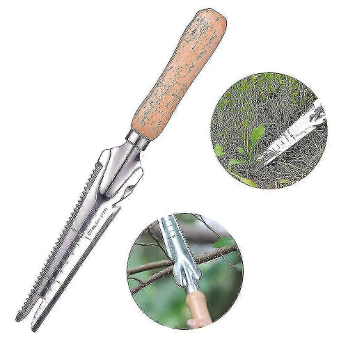 Stainless Steel Manual Weeding Tool with Wooden Handle Weeder Weed Puller