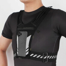 Reflektierende Weste mit Tasche zum Laufen, für Damen und Herren, geeignet zum Radfahren und Spazierengehen bei Nacht.