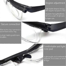 Lesebrille mit einstellbarer Stärke -6D bis +3D, variable Stärke für Senioren mit klarer Sicht, individuell anpassbare Gläser
