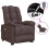 VidaXL vidaXL Massagesessel Elektrisch Dunkelbraun Stoff 2