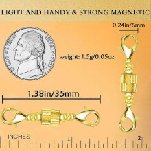 Doppelte magnetische Karabinerverschlüsse aus 925er Silber, magnetische Halskettenverschlüsse und -verschlüsse für Armband- und Halske