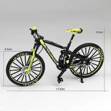 Metallmodell eines Finger-Mountainbikes im Maßstab 1:10, grün
