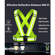 2er-Pack reflektierende Laufwesten für mehr Sicherheit bei Nacht (Running_uisad)