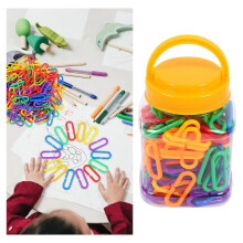 150 Stück Kunststoff-C-Clips, Haken, Kettenglieder, Regenbogen-C-Glieder, Lernspielzeug für Kinder