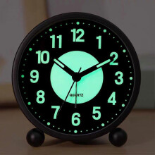 Leuchtender Wecker, geräuschlos, ohne Ticken, für den Nachttisch im Schlafzimmer