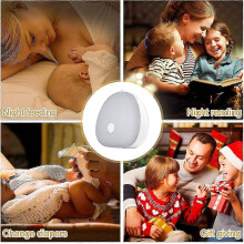 3-farbiges, dimmbares LED-Nachtlicht für Kinder mit Touch-Schalter und USB-Ladefunktion fürs Schlafzimmer