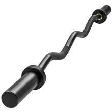 4ft Olympic EZ Curl Bar, Barbell Bar for 2" Weight Plates with Non-Slip Hand Grip 120cm