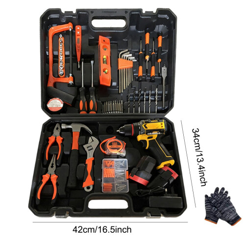 128x 2 Battery Cordless Drill Combi Driver High Power Electric Screwdriver Set 2
