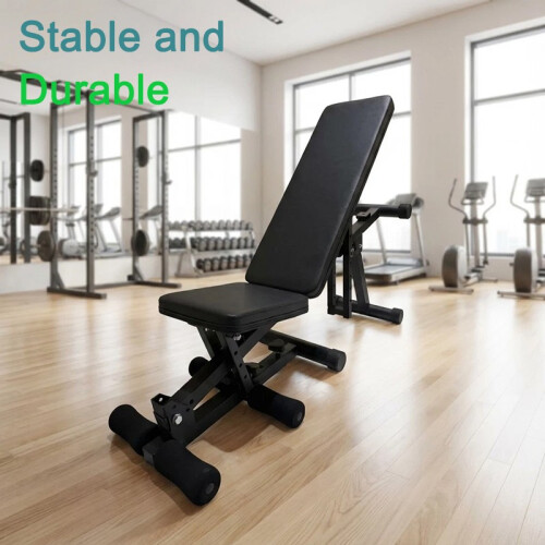 Weight Bench (7 Incline) - adjustable, Home & Gym Strength Training Equipment
