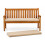 3 Seater Swing Chair with Canopy 192cm Beige 1