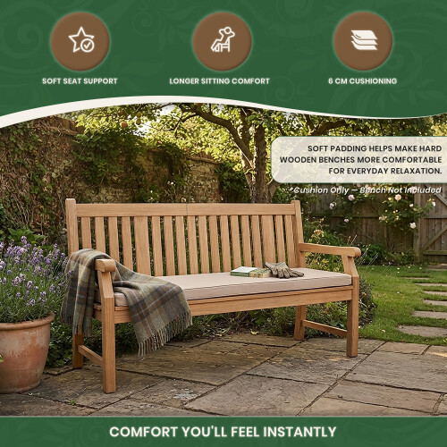 3 Seater Swing Chair with Canopy 192cm Beige 2