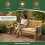 3 Seater Swing Chair with Canopy 192cm Beige 4