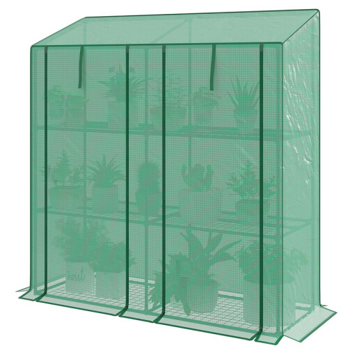 46 x 143cm Three-Shelf Mini Greenhouse - Green 1