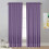 Purple Polyester Semi-Sheer Curtains with Rod Pocket 4