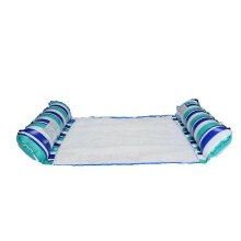 (Green and Dark Blue) 4-in-1 Swimming Pool Float Hammock Multi-Purpose Inflatable Hammock Water Hammock Lounge