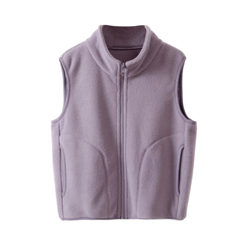 Fleece Vest for Kids 1-15 Years Sleeveless Solid Outerwear 1