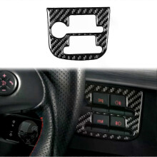 (Headlamp switch RHD) compatible for Alfa Romeo 159 2005-up Real carbon Fiber Central Cover Decal Gear Panel Tim Sticker Car Interior Accessories