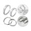 Sterling Silver Adjustable Couple Rings with Light 2